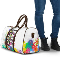 Colorful Dartboard and Splatter Paint Darts Travel Bag Personalized Motivational Quote - Wonder Print Shop