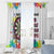 Colorful Dartboard and Splatter Paint Darts Window Curtain Personalized Motivational Quote - Wonder Print Shop