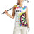 Colorful Dartboard and Splatter Paint Darts Women Sleeveless Polo Shirt Personalized Motivational Quote - Wonder Print Shop