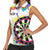 Colorful Dartboard and Splatter Paint Darts Women Sleeveless Polo Shirt Personalized Motivational Quote - Wonder Print Shop