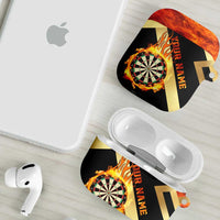 Flaming Dartboard Darts AirPods Case Personalized Bold Geometric Patterns - Wonder Print Shop