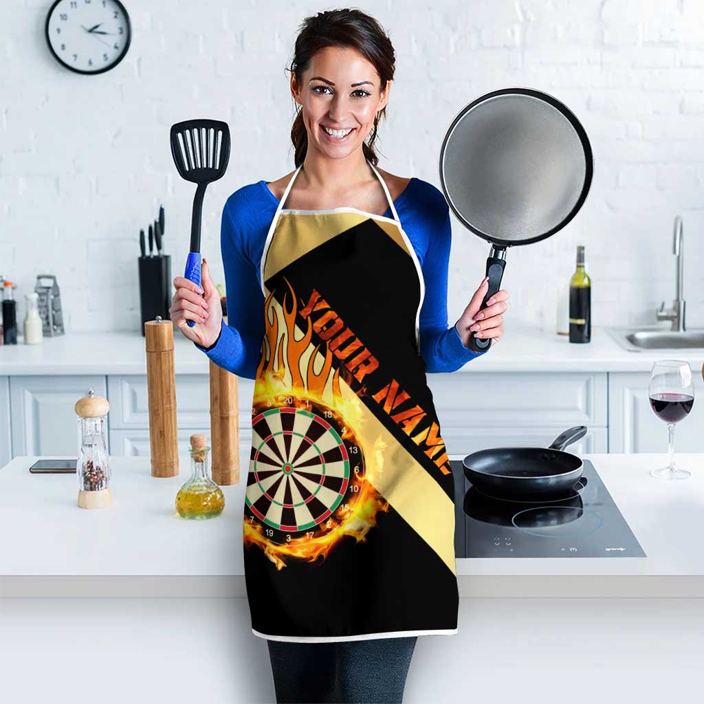 Flaming Dartboard Darts Apron Personalized Bold Geometric Patterns - Wonder Print Shop
