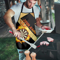 Flaming Dartboard Darts Apron Personalized Bold Geometric Patterns - Wonder Print Shop