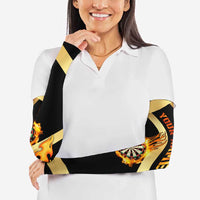 Flaming Dartboard Darts Arm Sleeves Personalized Bold Geometric Patterns - Wonder Print Shop