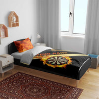 Flaming Dartboard Darts Bedding Set Personalized Bold Geometric Patterns - Wonder Print Shop