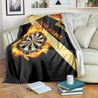 Flaming Dartboard Darts Blanket Personalized Bold Geometric Patterns - Wonder Print Shop