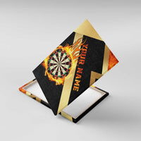 Flaming Dartboard Darts Canvas Wall Art Personalized Bold Geometric Patterns - Wonder Print Shop