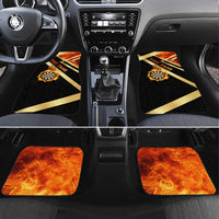 Flaming Dartboard Darts Car Mats Personalized Bold Geometric Patterns - Wonder Print Shop