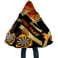 Flaming Dartboard Darts Cloak Personalized Bold Geometric Patterns - Wonder Print Shop