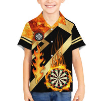 Flaming Dartboard Darts Hawaiian Shirt Personalized Bold Geometric Patterns - Wonder Print Shop