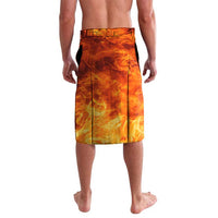 Flaming Dartboard Darts Lavalava Personalized Bold Geometric Patterns - Wonder Print Shop