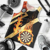 Flaming Dartboard Darts Men Tank Top Personalized Bold Geometric Patterns - Wonder Print Shop