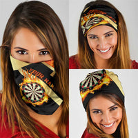 Flaming Dartboard Darts Neck Gaiter Bold Geometric Patterns TS04