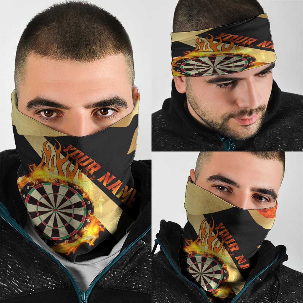 Flaming Dartboard Darts Neck Gaiter Bold Geometric Patterns TS04