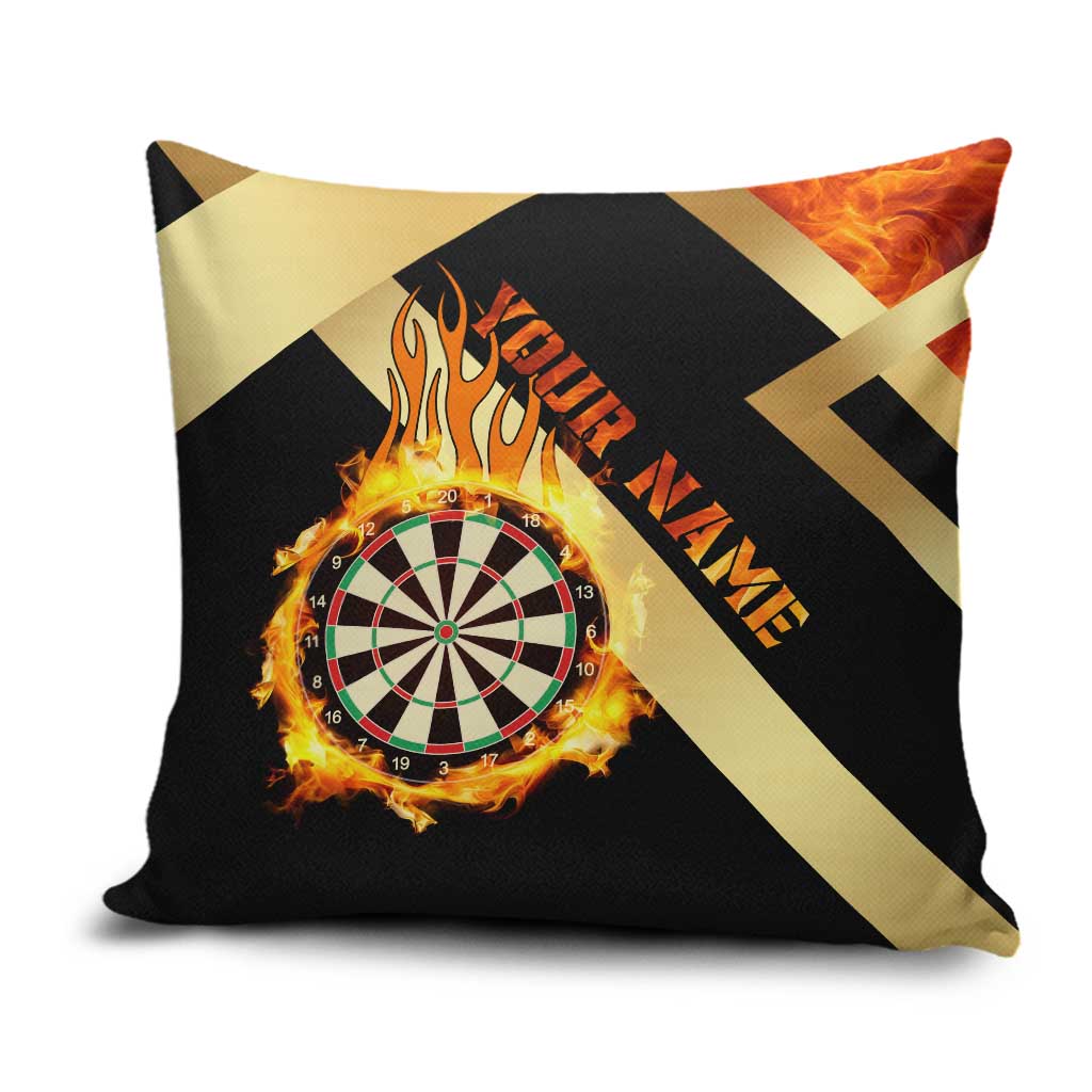 Flaming Dartboard Darts Pillow Cover Personalized Bold Geometric Patterns - Wonder Print Shop