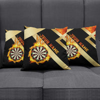 Flaming Dartboard Darts Pillow Cover Personalized Bold Geometric Patterns - Wonder Print Shop