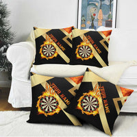 Flaming Dartboard Darts Pillow Cover Personalized Bold Geometric Patterns - Wonder Print Shop