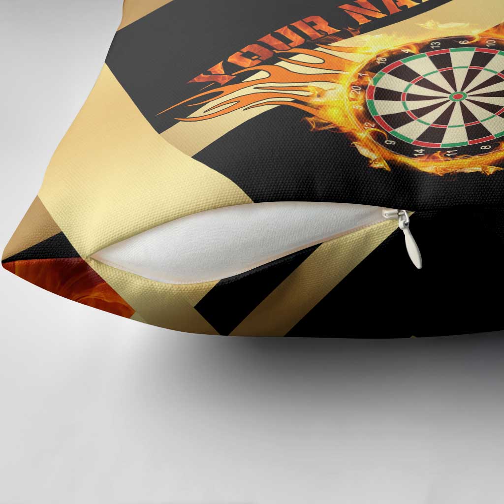 Flaming Dartboard Darts Pillow Cover Personalized Bold Geometric Patterns - Wonder Print Shop
