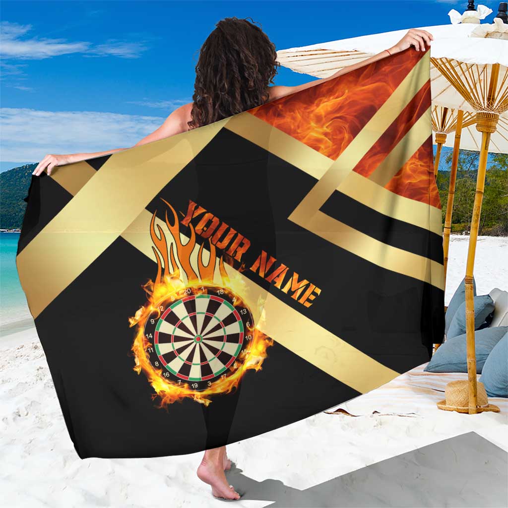 Flaming Dartboard Darts Sarong Personalized Bold Geometric Patterns - Wonder Print Shop