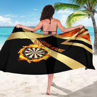 Flaming Dartboard Darts Sarong Personalized Bold Geometric Patterns - Wonder Print Shop