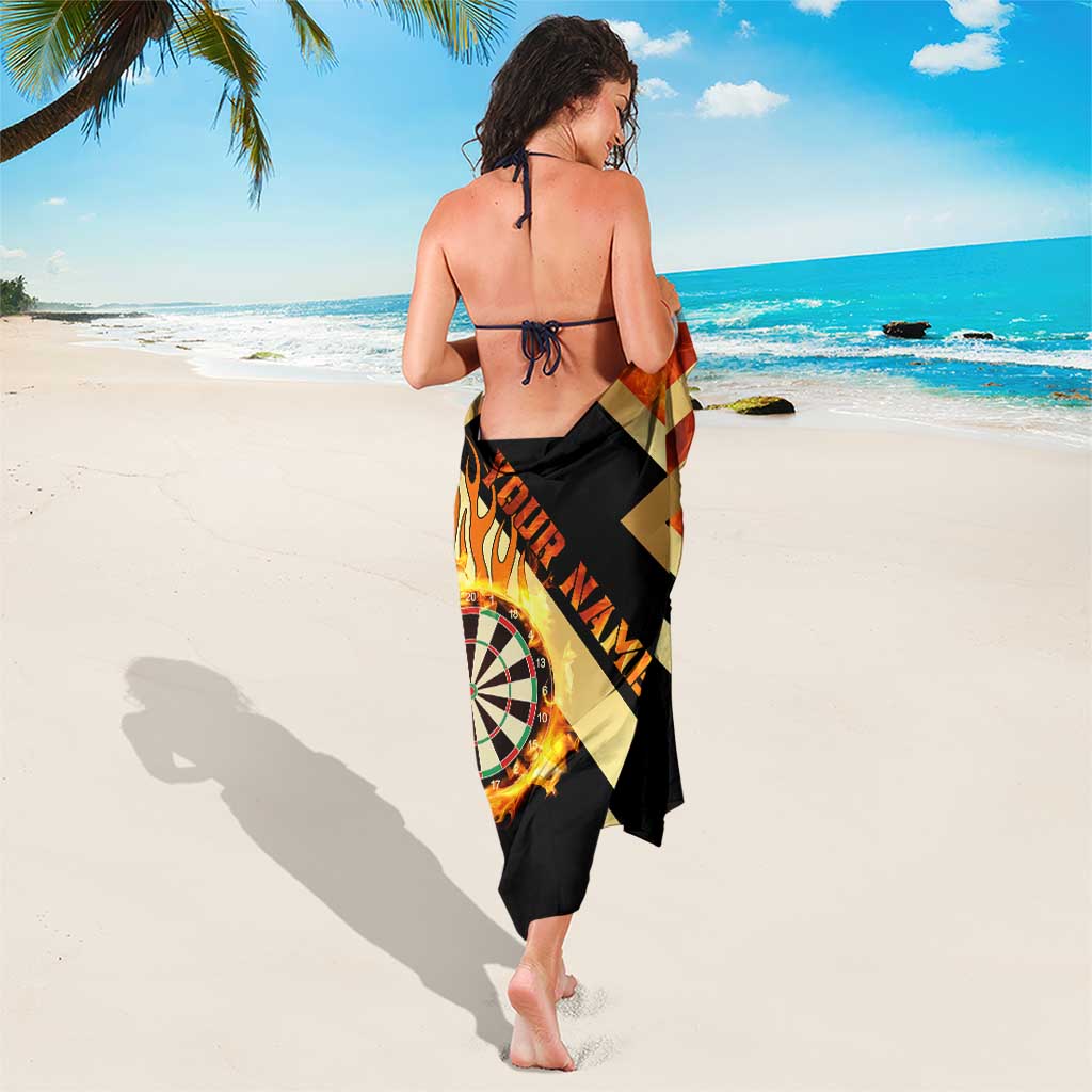 Flaming Dartboard Darts Sarong Personalized Bold Geometric Patterns - Wonder Print Shop