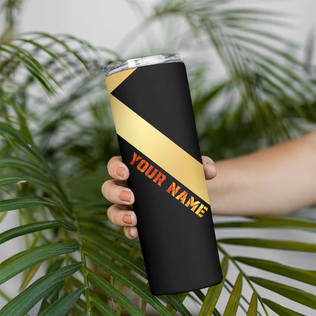 Flaming Dartboard Darts Skinny Tumbler Personalized Bold Geometric Patterns - Wonder Print Shop