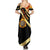 Flaming Dartboard Darts Summer Maxi Dress Personalized Bold Geometric Patterns - Wonder Print Shop