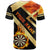 Flaming Dartboard Darts T Shirt Personalized Bold Geometric Patterns - Wonder Print Shop