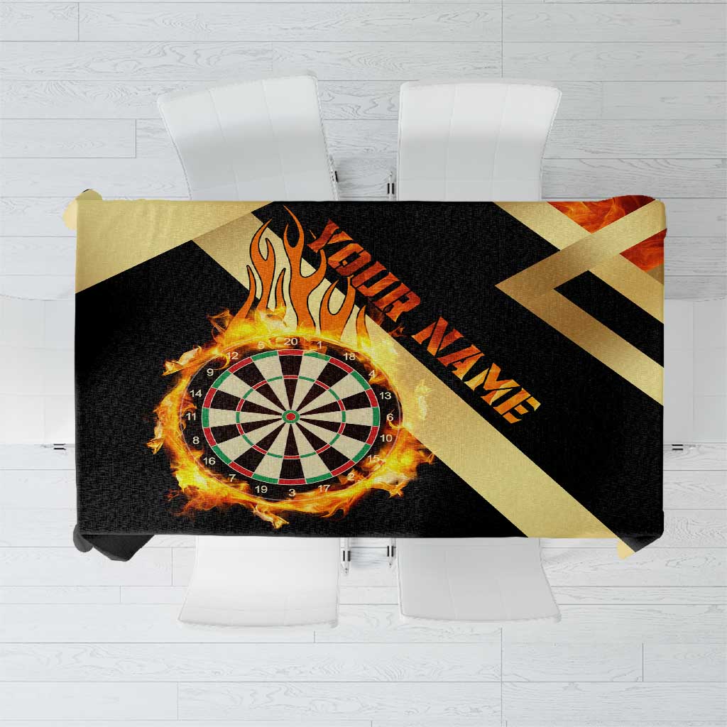 Flaming Dartboard Darts Tablecloth Personalized Bold Geometric Patterns - Wonder Print Shop