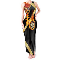 Flaming Dartboard Darts Tank Maxi Dress Personalized Bold Geometric Patterns - Wonder Print Shop