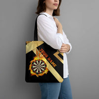 Flaming Dartboard Darts Tote Bag Personalized Bold Geometric Patterns - Wonder Print Shop
