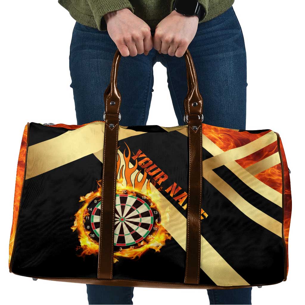 Flaming Dartboard Darts Travel Bag Personalized Bold Geometric Patterns - Wonder Print Shop