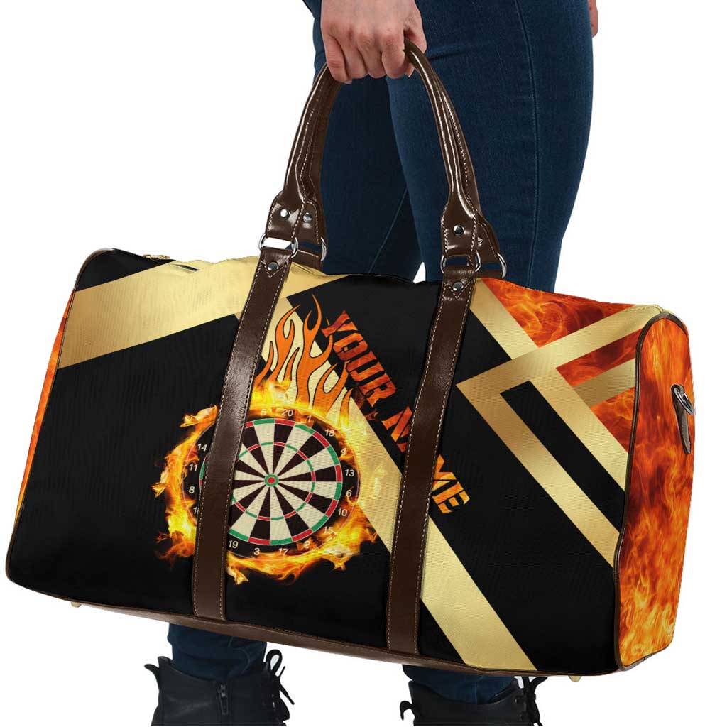 Flaming Dartboard Darts Travel Bag Personalized Bold Geometric Patterns - Wonder Print Shop
