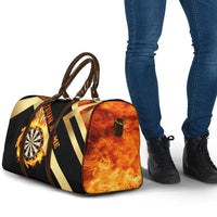 Flaming Dartboard Darts Travel Bag Personalized Bold Geometric Patterns - Wonder Print Shop