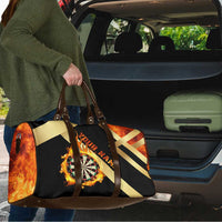 Flaming Dartboard Darts Travel Bag Personalized Bold Geometric Patterns - Wonder Print Shop