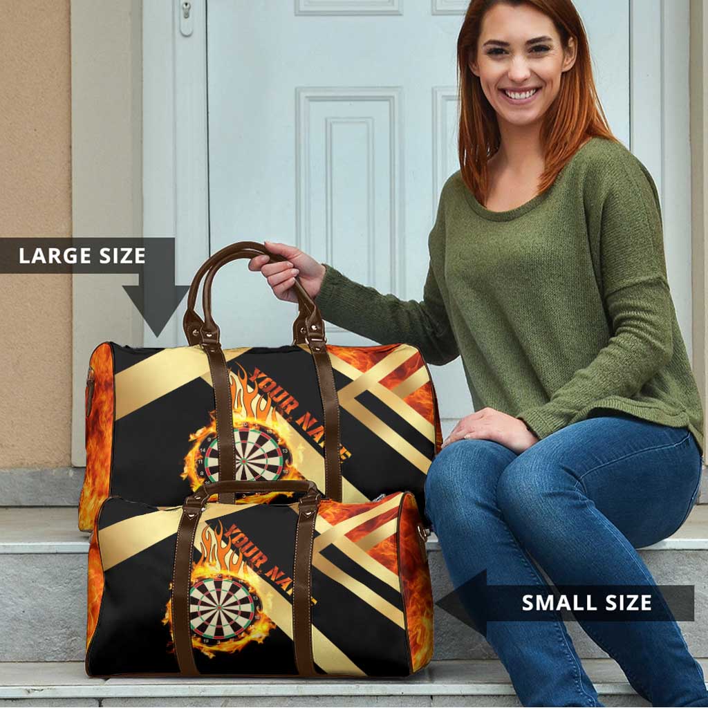 Flaming Dartboard Darts Travel Bag Personalized Bold Geometric Patterns - Wonder Print Shop