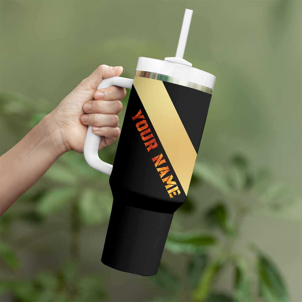 Flaming Dartboard Darts Tumbler With Handle Personalized Bold Geometric Patterns - Wonder Print Shop