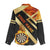 Flaming Dartboard Darts Women Casual Shirt Personalized Bold Geometric Patterns - Wonder Print Shop