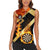 Flaming Dartboard Darts Women Sleeveless Polo Shirt Personalized Bold Geometric Patterns - Wonder Print Shop