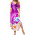 Hawaii Plumeria Flower Summer Maxi Dress Plumeria FLowers And Polynesian Pattern - Wonder Print Shop