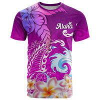Hawaii Plumeria Flower T Shirt Plumeria FLowers And Polynesian Pattern - Wonder Print Shop