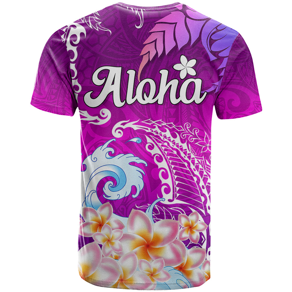 Hawaii Plumeria Flower T Shirt Plumeria FLowers And Polynesian Pattern - Wonder Print Shop