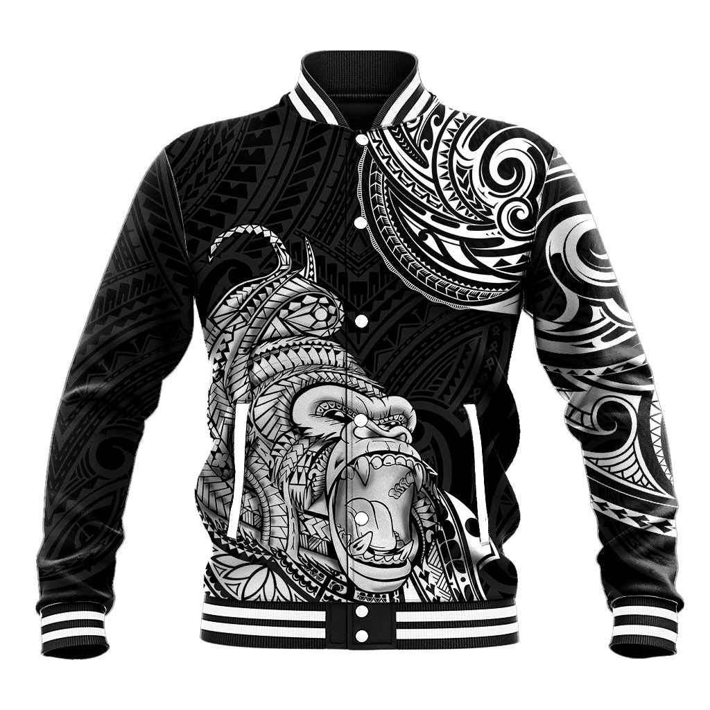 Hawaii Polynesian Baseball Jacket Gorila Tatoo Polynesian Style - Wonder Print Shop