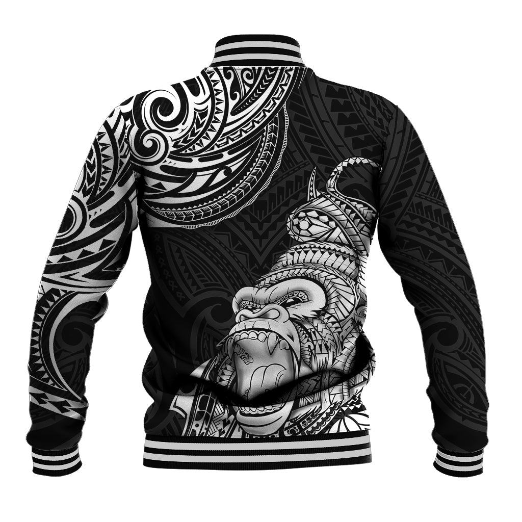 Hawaii Polynesian Baseball Jacket Gorila Tatoo Polynesian Style - Wonder Print Shop