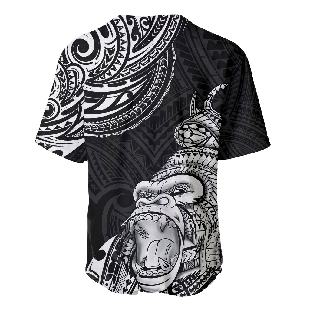 Hawaii Polynesian Baseball Jersey Gorila Tatoo Polynesian Style - Wonder Print Shop