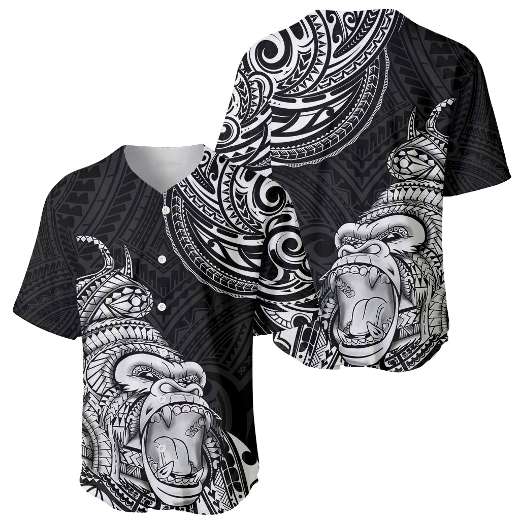 Hawaii Polynesian Baseball Jersey Gorila Tatoo Polynesian Style - Wonder Print Shop