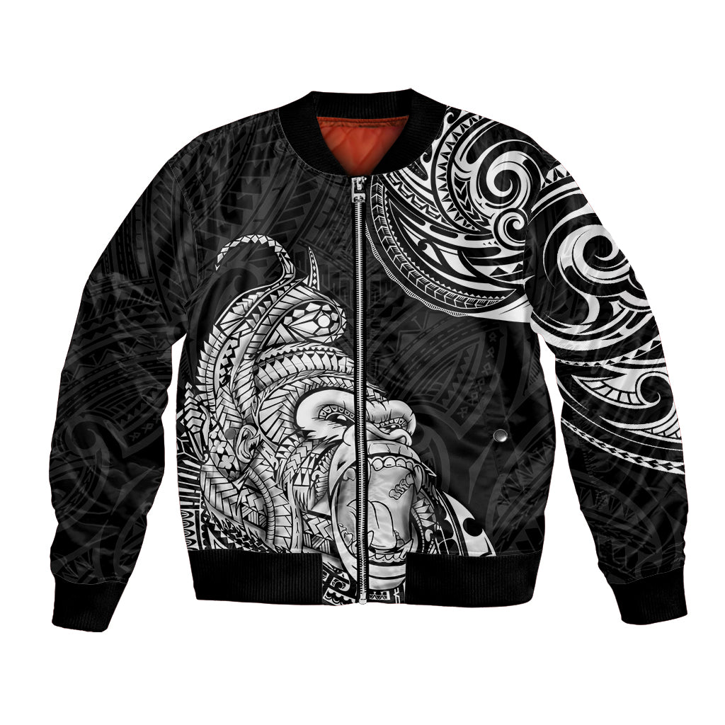 Hawaii Polynesian Bomber Jacket Gorila Tatoo Polynesian Style - Wonder Print Shop