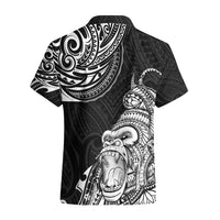 Hawaii Polynesian Hawaiian Shirt Gorila Tatoo Polynesian Style - Wonder Print Shop