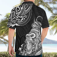 Hawaii Polynesian Hawaiian Shirt Gorila Tatoo Polynesian Style - Wonder Print Shop