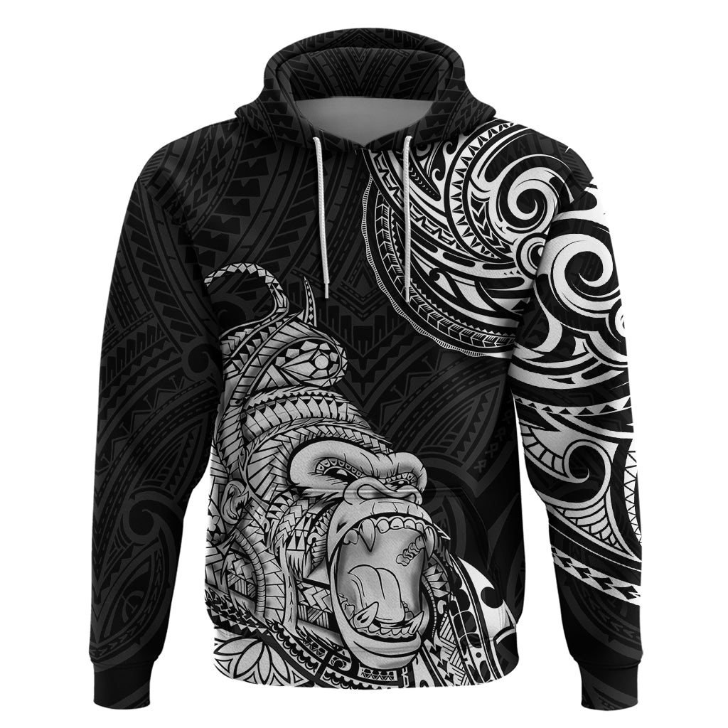 Hawaii Polynesian Hoodie Gorila Tatoo Polynesian Style - Wonder Print Shop